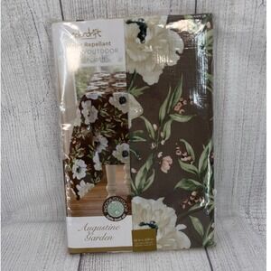 Colordrift Tablecloth Augustine Garden 60x104 Brown Floral Indoor Outdoor Oblong
